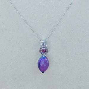 Purple Turquoise and Sterling Silver
